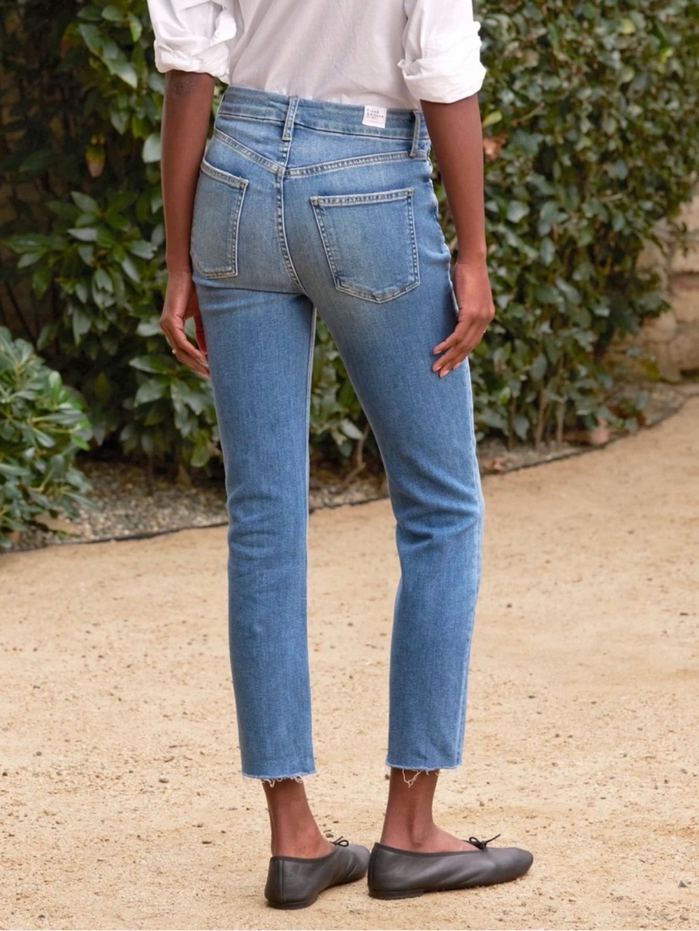 Frank & Eileen Derry Signature Jean Straight Frayed Hem Denim Jean Size 25 - Picture 2 of 13